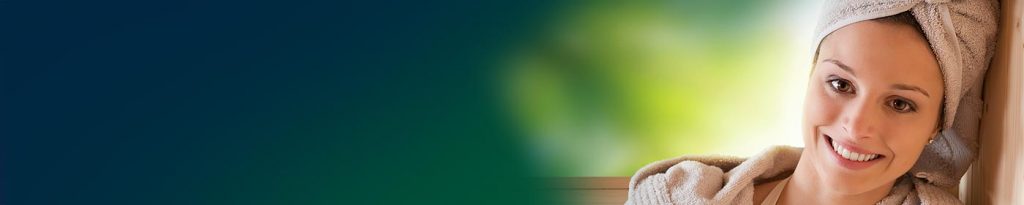 Frau Entspannung Sauna