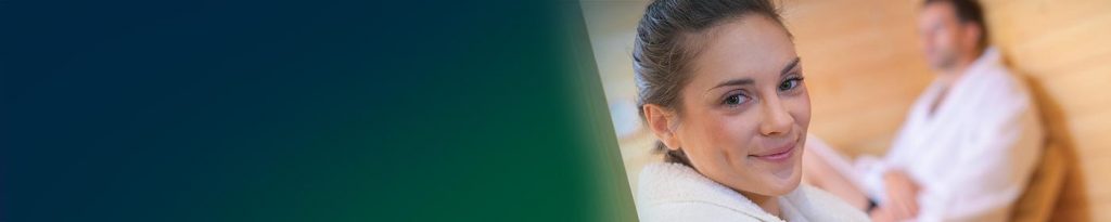 Frau Mann Sauna Kabine