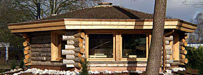 Kelo Sauna Sechseck Gartensauna