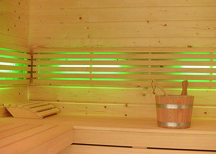 Rückenlehnenbeleuchtung Sauna