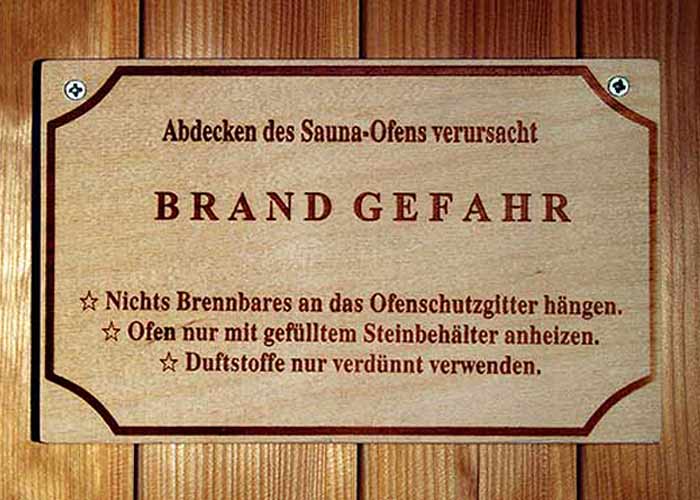 Sicherheit in der Sauna